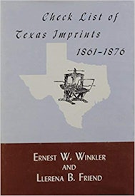 Check List of Texas Imprints, 1861–1876