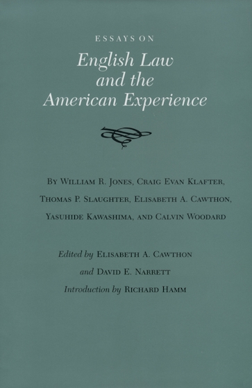 Essays on English Law and the American Experience