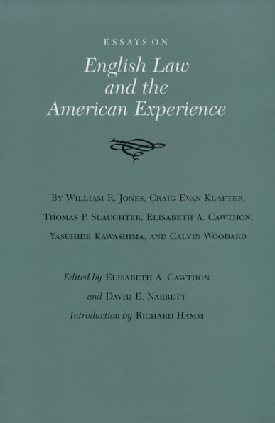 Essays on English Law and the American Experience